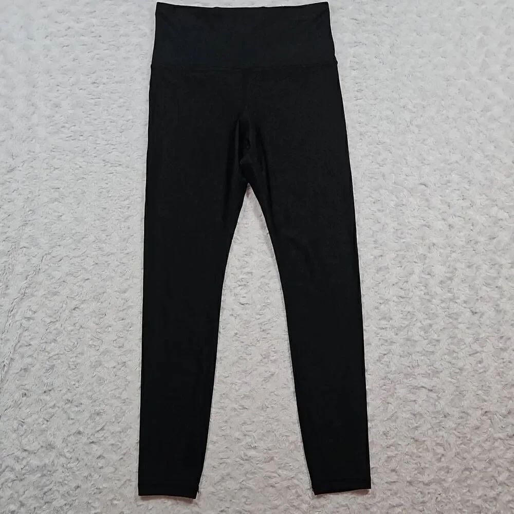 Athleta Elation Shine Tight Size Small Petite SP Black Workout Gym Yoga #985227